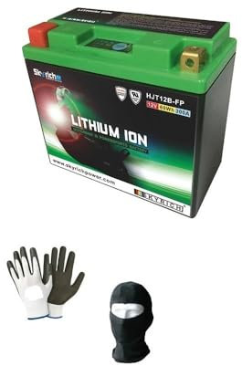 KOMPATIBEL MIT Ducati Monster 1100 Jahr 2008 al 2010 Batterie YT12B-BS Lithium SKYRICH HJT12B-FP BATTERIEN 12V 60WH 300A 150X65X130MM