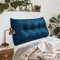 Johnear Rückenkissen für Sofa Rückenlehne Bett Lesekissen, Samt Bücherkissen Großes Lendenkissen Kopfteil Bett Kopfkissen Wandkissen Beinkissen (Dunkelblau，120x8x50cm)
