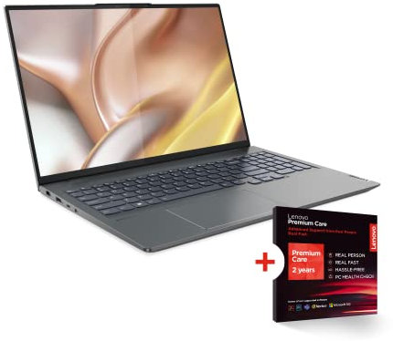 Lenovo Yoga Slim 7 Pro | 16 Inch 2.5K Convertible Touchscreen Laptop | AMD Ryzen 7 6800HS Creator Edition | 16GB RAM | 512GB SSD | Windows 10 Home | Storm Grey