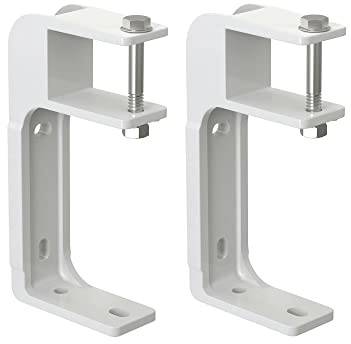 paramondo Wandhalterung Deckenhalterung Wand- oder Decken-Konsole für Gelenkarmmarkise Basic 2000, Gegossener Stahl, 2 Stück Weiß