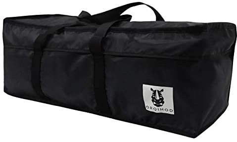 Orqihod Outdoor Cushion Storage Bag Waterproof, Extra Large Bag for Outdoor Cushions Christmas Tree Bag 420D Heavy Duty Garden Furniture Cushion Storage Bags with Zipper 165CM, Black