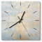 DEQORI Glasuhr | 30x30 cm | Motiv Wand mit Gold-Struktur | ausgefallene leise Design Uhr aus Glas | Wanduhr für Wohnzimmer & Küche | Moderne Hingucker Uhr für die Wand