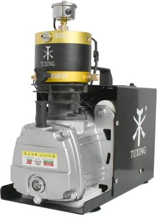 TUXING PCP-Luftkompressor,4500 psi/30 MPa/300 bar Tauchkompressor,elektrischer Kompressor mit einstellbarem Druck und Wasser-/Lüfter-Dual-Kühlsystem für PCP-Luftgewehr,Tauchflaschenladung