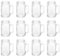 Uxcell Mason Jar Shot Glasses with Handles, 12Pcs 40ml/1.5 OZ Reusable Mini Mason Shooter Glass for Wedding Party Favors Home Bar Drinks Shot Favors Desserts