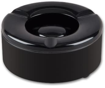 Windaschenbecher aus Kunststoff in schwarz glänzend