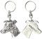 Art-Dog Niedlicher Hundeschlüsselanhänger - Exklusive Kollektion Whippet Schlüsselanhänger Hund - Versilberte Keyring mit 2,5 Schloss - 4,3x4,3x8,7cm