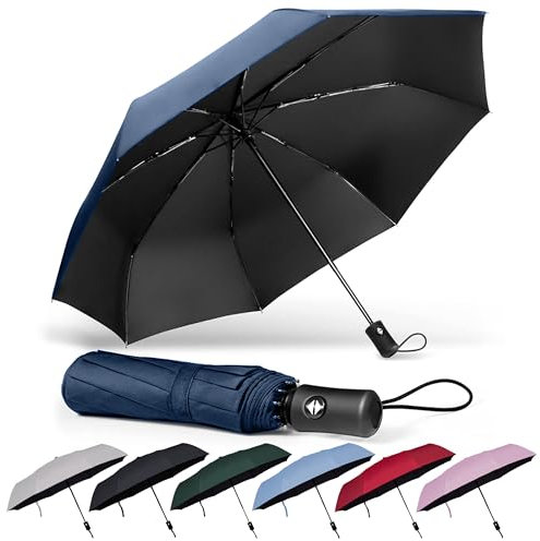 Regenschirm sturmfest I Taschenschirm leicht 360 Gramm I Regenschirm klein Ø 95cm für Reise und Alltag I Taschenschirm automatik auf und zu I Perfekt für Damen und Herren I Drytogo