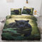 GEDAEUBA Schwarzer Panther Bettwäsche 135x200 Winter - Dschungel Tiere Bettbezug 135 x 200 2er Set, Wendebettwäsche und Kissenbezug 80x80, Weiche Mikrofaser Bettwäsche-Sets mit Reißverschluss