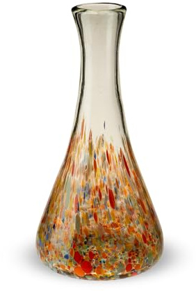 Segunda Vida Artistico mundgeblasener Weindekanter, recycelte Glaskaraffe für Rot- und Weißwein, dicker Boden, bunte mexikanische Gläser für Hochzeitsgeschenke, Hausbarzubehör, 1,5 l, 1 Stück