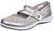 Boulevard Ladies Mary Jane Sandals Flat Pumps EEE Wide Fit Comfort Bar Shoes UK Size 3-9 (Silver, UK 8 / EU 41 - Ladies)