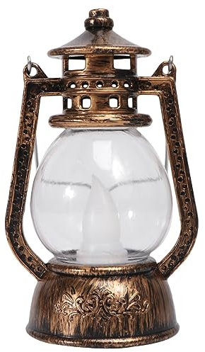 Sosoport Vintage Bronze Laterne Lichter Tragbare Halloween Beleuchtung für Home Bar Küche Kaminsims