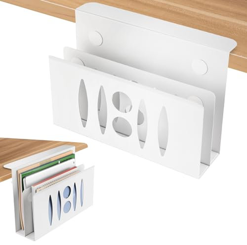 HAQIUHETO Seitenständer Laptop Stand Notebook ständer,Aus Stahl,kein Bohren erforderlich ständer für MacBook Pro/Air,Notebook, iPad,Bücher (Doppelschicht-Schwarz)
