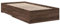 vidaXL Bettgestell, Bett mit Schubladen, Bettrahmen mit Sperrholzlatten, Einzelbett für Schlafzimmer, Schubladenbett, Braun Eichen-Optik 90x200cm Holzwerkstoff