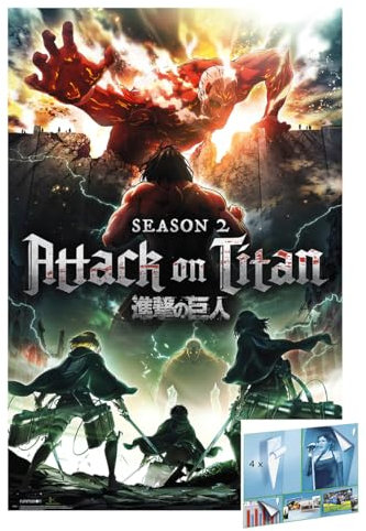 Close Up Attack On Titan - Poster (Season 2 Key Art) (Größe: 61cm x 91,5cm) (Poster & Poster Strips)