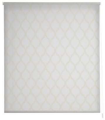 Estoralis | Davos | Estor Enrollable Diseño Moderno | Visillo Translúcido | Blanco/Beige | 140 x 255 cm (Ancho/Alto) Tamaño Tela 137 x 250 cm | Estores para Ventanas y Puertas