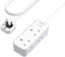 3M Extension Lead with 3 USB Slots, Mscien Shaver Plug Adaptor UK with 13A Fuse, 2 Way Extension Cable, Extension Cord 3 Metre with Wall Mountable for Electric Toothbrush Charger, Shaver (3250W).