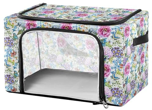 junzan 2 aperture sotto il letto contenitore di immagazzinaggio finestra trasparente impilabile grandi contenitori con coperchi mensola organizzatore cestino sotto la scrivania stoccaggio acquerello