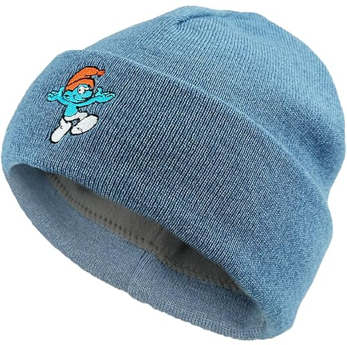Bavarian Caps Kids-Strickhaum Schlümpfe hellblau - one size