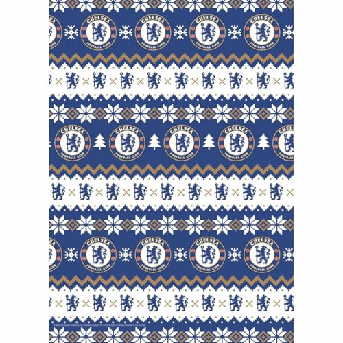 Chelsea FC Christmas Gift Wrap, Cards, Giftwrap & Giftbags, Sports, Gift