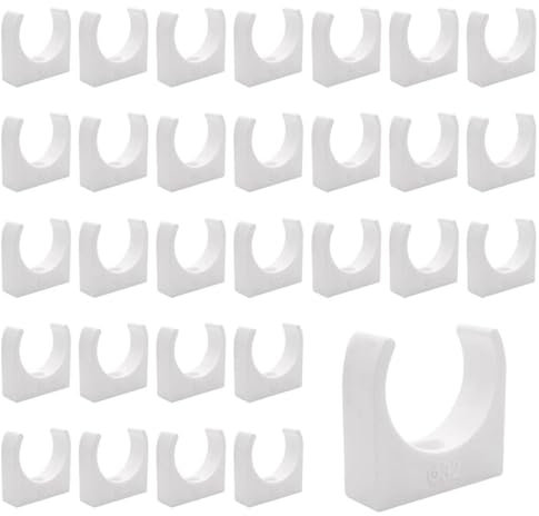 Fascetta Stringitubo Plastica, 30 Pezzi Fascetta Stringitubo, Fascette per Tubi Ppr da 32 mm, Fascette per Laghetto, per Piscina, Lavatrice e Giardino, Viti non Incluse