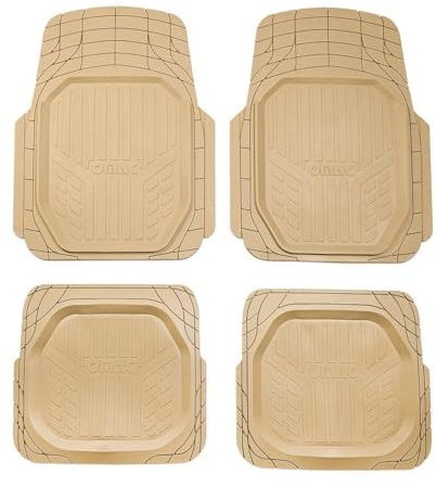 OMAC Fußmatten Zuschneidbar Gummi Beige 4 TLG kompatibel mit MG HS 2022-2024