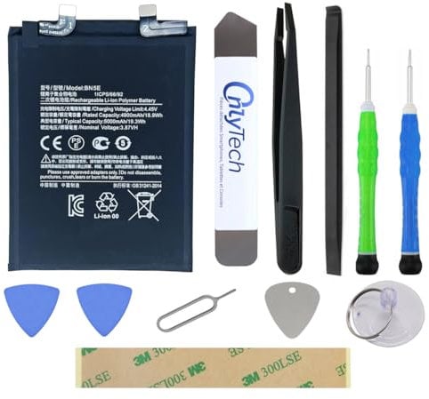 OnlyTech - Batterie Premium de Remplacement pour Le Xiaomi Redmi Note 12 Pro 4G / Redmi Note 11 Pro (4G/5G) / Poco X4 Pro 5G 2022-5000mAh - Qualité identique à BN5E avec kit réparation 10 Outils