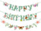 Easy Joy Sage Green Flower Happy Birthday Banner Green Spring Summer Floral Butterfly Garland Banner Garden Wildflower Party Decoration for Birthday Baby Shower Tea Party Supplies | Pre-Strung
