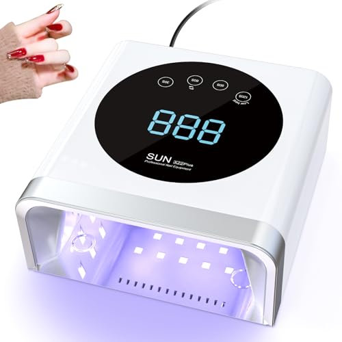 Nailgirls LED UV Lampe Nägel, 150W Nageltrockner, 30/60/90/120s Timer, LCD Display LED Lampe für Gelnägel, Abnehmbare Metallgrundplatte, Lamp Nägel für Gelnägel Finger Zehennagel, Geschenk für Frauen