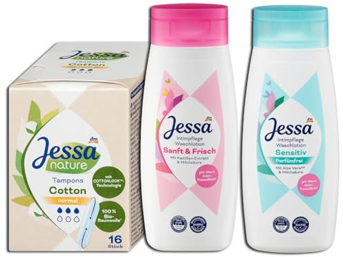 7er Pack: 5 x Tampons Cotton Normal nature, 16 x 5 = 75 Stück + 2 x Waschlotion