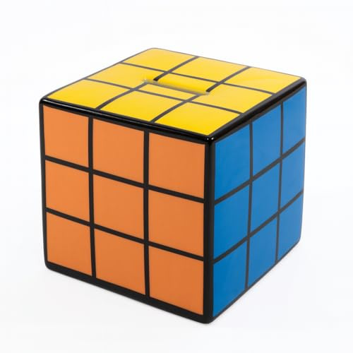 Dekorative Spardose Würfel-Set, Keramik, Design Farbwürfel, 11 x 11 x 11 cm