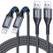 SUNGUY Cable de carga para iPhone 2 m, 2 unidades MFi certificado USB a Light-ning cable de carga de nailon cable de carga rápida compatible con iPhone 14/13/12/11 Pro Max Mini Xs 8 7 6 5 Plus, iPad