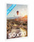 PHOTOLINI Bilderrahmen 50x70 Weiss, Puzzle Rahmen 70x50 Holz MDF mit Acrylglas, Bilderrahmen Puzzle 1000 Teile 50x70 zum Aufhängen, Puzzlerahmen 500-1000 Teile - ideal für Ihre Puzzle-Galerie