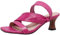 XIEPP Ciabatte da donna con tacco, comodi sandali con tacco a blocco, punta aperta, punta quadrata, pantofole estive, rosso rose, 34 EU