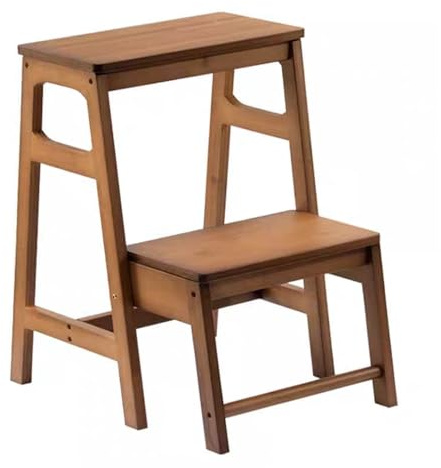 2 Trittleitern, klappbarer Tritthocker mit rutschfesten Füßen, moderner Fußhocker, Aufbewahrungsregal, 150 kg Tragkraft, für Schrank, Wohnzimmer, Garten, Büro