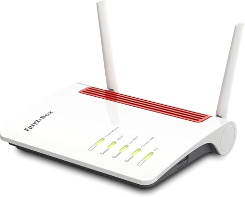 FRITZ!Box 6850 4G Edition International, Modem Router 4G/3G con Wi-Fi Dual Band fino a 1.266 Mbit/s, Mesh, 4x Gigabit Lan, 1x USB 3.0, VoIP, Base Dect, SIM Slot,