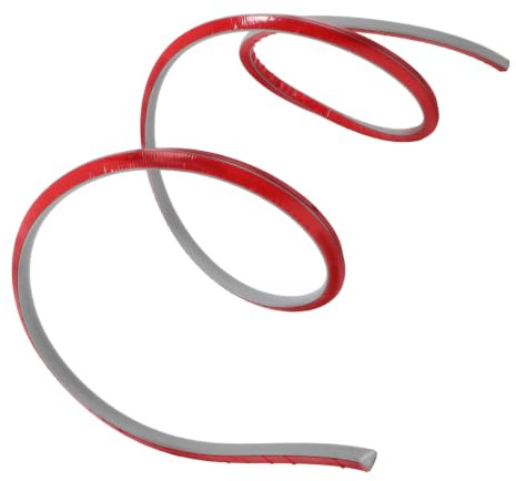 TEHAUX Baguette Quart de Rond Adhésive Flexible en PVC, Gris, 2 m | Moulure Murale Décorative 17 x 13 mm à Découper, pour Angles, Murs, Carrelage, Cuisine et Salle de Bain