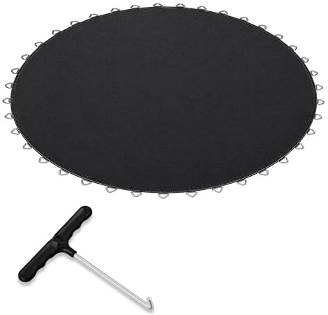 JUNIERS Trampolin Sprungtuch, Trampolinsprungtuch Ø 305 366 427 cm, Sprungmatte, Trampolinzubehör, Ersatz, schwarz