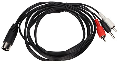 XinrZythrop Cavo da connettore DIN a 5 poli a jack DC da 3,5 mm e 2, adattatore audio universale con connettore DIN a 5 poli maschio verso doppio e jack da 3,5 mm, compatibile con