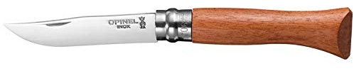 OPINEL - N°06 Luxe Bubinga - Couteau Pliant de Poche Bois de Bubinga - Couteau de Poche en Acier Inoxydable - OPINEL Coffret Couteau à Offrir - Lame Inox 7 cm et Manche en Bois de Bubinga