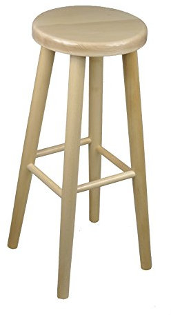 Magnetic Möbel Stück Holz Buche hell Heller Holzhocker Barstuhl Stuhl Barhocker 72 cm (Buche lackiert)