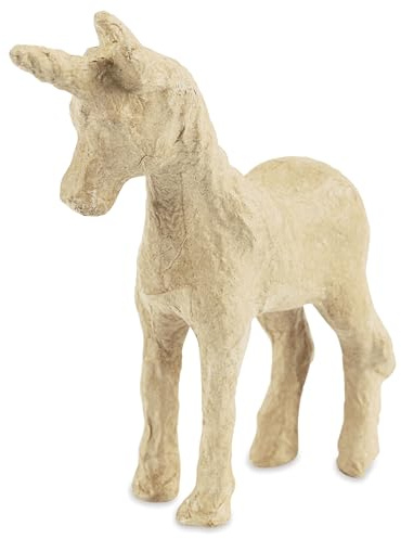 Décopatch AP147O Träger XS aus Pappmaché, mini Einhorn, 12 x 4 x 16,5 cm, zum Verzieren