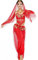Astage Damen Bauchtanz Kostüme Set Indischer Tanz Darbietungen Kleidung, Rot, Fits DE 32-40