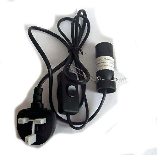 Lampe de sel avec prise britannique E14 - Cordon de 1,5 m