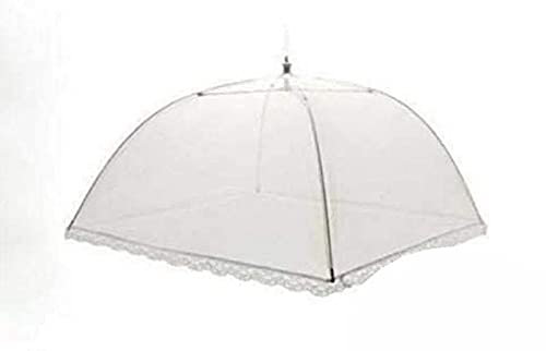 RHP Fliegenhaube XL 2er Set Abdeckhaube für Essen, Faltbare Kuchenabdeckung Fliegenschirm Lebensmittel Abdeckung, Perfekter Fliegen-Schutz für Essen, Obst, Picknick, BBQ, 35x35x30 cm, Weiß
