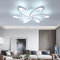 GreeLustr LED-Deckenleuchten für Wohnzimmer Weiß Acryl Panel Kronleuchter, geometrisches Design Deckenbeleuchtung für Home Wohnzimmer Küche Schlafzimmer Flur (6 Köpfe Cool White)