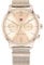Tommy Hilfiger Montre Analogique Multifunction à Quartz pour Femme avec Bracelet Milanais en Acier Inoxydable Couleur Or Rose Clair - 1782303
