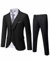 YND Men's Slim Fit 3 Piece Suit, One Button Jacket Vest Pants Set with Tie, Solid Party Wedding Dress Blazer, Tux Waistcoat and Trousers Black