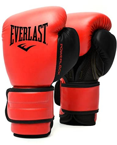 Everlast Powerlock 2R Guantes De Boxeo para Entrenamiento, Rojo, 283 G (10 Oz)