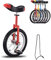 L&WB Einrad Kinder Einrad Höhenverstellbar Unicycle Fahrrad 16 Zoll 18 Zoll 20 Zoll Mit Fahrradständer Und Montagewerkzeugen Beträgt Die Maximale Belastung 150 Kg,Rot,20 inches