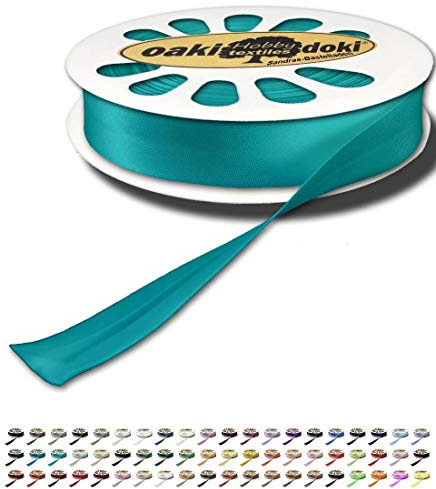 Sandras-Bastelladen Schrägband/Einfassband Satin gefalzt 20m x 20mm 405-Mint